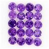 Egemdiamond Amethyst Naturale Round Cut Top Rich Purple 5.13ct 4mm 20 pz