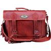 Fatto a mano 22 " Marrone pelle Vintage Messenger Vero Cartella Borsa Vera Valigetta