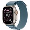 Apple - Watch Ultra 3 GPS + Cellular 49mm Cassa Titanio con Alpine Loop Blu Chiaro - Large - SPEDIZIONE GRATUITA