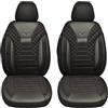 BREMER SITZBEZÜGE Set di 2 coprisedili per auto compatibili con VW T6 T6.1 Multivan conducente e passeggero dal 2015 al 2021 / coprisedili auto in pelle sintetica, colore nero (PS803)
