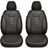BREMER SITZBEZÜGE Set di 2 coprisedili per auto compatibili con VW T6 T6.1 Multivan conducente e passeggero dal 2015 al 2021 / coprisedili auto in pelle sintetica, colore nero (PS804)