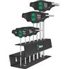 Wera 05023453001 454/7 HF Assortimento 2, giravite a T Hex-Plus con funzione di ritegno, 7 pezzi, Nero