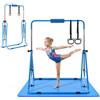 VEVOR Barra da Ginnastica Artistica per Bambini, Barra da Ginnastica Pieghevole Carico 63,5 kg con Tappetino Altezza Regolabile, Allenamento Esercizio Esterno Interno, 1500 x 1080 x 1350 mm, Blu