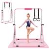 VEVOR Barra da Ginnastica Artistica per Bambini, Barra da Ginnastica Carico 63,5 kg Pieghevole Altezza Regolabile Allenamento Esercizio per Casa, Telaio in Acciaio al Carbonio, con Tappetino