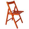 Mueblear 19016 - Sedia pieghevole bassa, in legno, 43 x 46 x 79 cm arancione