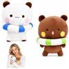 Fouvin Bubu Dudu - 2 peluche Dudu da 20 cm, simpatico peluche a forma di orso, panda, adorabile, morbido, regalo per ragazzi e ragazze