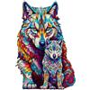 KAAYEE Puzzle in legno 280 pezzi, KAAYEE Puzzle di animali in legno per adulti 14+, Puzzle di lupi colorato di forma unica (lupi, L)