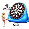 Generic Bersaglio da Calcio Gonfiabile Gigante, Set da Gioco di Calcio Grande da 150 cm con 2 Palloni da Calcio e Pompa Elettrica, Bersaglio da Cortile Esterno Tor, Bersaglio per Freccette in Velcro per Famig