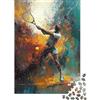 KEZXWCBMN Giocatore di Tennis Arte Astratta Puzzle 1000 Pezzi Carta Puzzle per Adulti Relax Concentrazione Decorazione Regalo 38x26cm/1000pcs