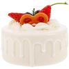 HAPINARY Torta Artificiale 4 Pollici in Pvc Riproduzione Realistica Decorazione Dolci Finti per Fotografia e Vetrina, Accessorio da Negozio Adatto a Pasticcerie e Ambienti Domestici