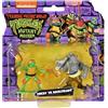 Teenage Mutant Ninja Turtles Movie Mini FIGURE - Confezione da 2 pezzi Mike & Rock Steady