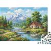 RMMERPCVREFE Paesaggio di Montagna Puzzle 1000 Pezzi Casa Gioco di Puzzle 1000 Pezzi Relax Decorazione Regalo per Adulti 52x38cm/1000pcs