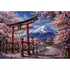 GPMNBCXZK Monte Fuji sakura Puzzle in Legno 1000 Pezzi, Gioco da Tavolo
