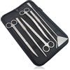 Findixpet Set di strumenti per forbici per acquario Forbici per onde Pinzette Piante Erba Strumenti per la pulizia in acciaio Pale per acquario Accessori per acquari
