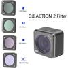 JUNESTAR Filtri per Fotocamera in Alluminio, Lenti Ottiche per DJI Osmo Action 2, CPL UV ND SART NDPL, Filtri Notturni, Accessori per DJI Action 2
