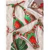 Paunikix Bikini sexy con diamanti in cristallo leopardato 2025 Costume da bagno donna Costume da bagno femminile con scollo all'americana Costume da bagno brasiliano a due pezzi