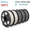 SUNLU 5KG Filamento 3D PLA/PLA PLUS/PETG/ABS Filamnet 1.75mm 5Roll 1KG Filamento stampante 3D avvolto ordinato per stampante 3D