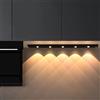 Htomaza Luci LED ultra sottili sotto l'armadio Sensore di movimento luce notturna Wireless 3 colori dimmerabili per armadio da cucina Camera da letto Guardaroba Ligh