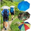 NONE Ombrello pieghevole per copricapo Cappello da pesca impermeabile portatile 55CM Cappello da pioggia a mani libere per escursionismo Campeggio Ombrello mimetico per adulti