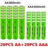 koonenda Batteria AAA Batterie ricaricabili AA da 1,5 V Batteria alcalina da 3000 mAh per computer con mouse telecomandati Orologi giocattolo