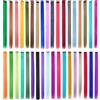 NONE 10 pz/pacco colorato partito evidenzia clip nelle estensioni dei capelli per le ragazze 22 pollici colori ambra capelli lisci posticci sintetici