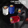 NONE 4 pezzi valvola della gomma per auto scorpione emblema per Abarth 595 500 124 Spider Tipo Panda Bravo alluminio porta aria stelo tappi di copertura coperture antipolvere