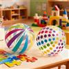 NONE Pallone Gonfiabile in PVC 1lorful Dots & Stripes - Giocattolo Trasparente Stampato per Feste in Piscina, Giochi in Famiglia, Gioco per Bambini, Interno/Esterno