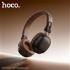 HOCO W64 Over Ear Bluetooth 5.4 Cuffie Wireless Big Auricolare Paraorecchie in pelle Pieghevole Musica Sport Cuffie con microfono