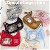 NONE Borsa a tracolla Harajuku Y2k da donna borsa Ita trasparente coreana borsa a tracolla da scuola borsa preppy di design giapponese femminile