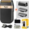 Kemei KM-2024 Rasoio Elettrico per Gli Uomini Doppia Lama Alternativa Cordless Rasoio USB Ricaricabile Macchina da Barba Barbiere Trimmer