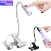 DianaBeauty Lampada UV per unghie a LED Luce UV a LED con clip e tubo flessibile Asciugatrice per manicure Luce polimerizzante UV per polimerizzazione della resina Nail Art