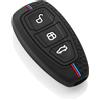 NONE Chiave dell'automobile Pack Per Ford ST Linea Fiesta Focus Mondeo Ecosport Kuga Puma Edge Fuga Metallic Silicone Chiave Dell'automobile Fob Caso Accessori