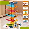 NONE Giochi per bambini Gliding Track Car da 2 a 5 anni Giocattolo inerziale Multi Layer Cartoon Puzzle Slide Car Roller Coaster Giocattoli da corsa