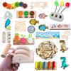 NONE Accessori per la tavola occupata Montessori per la scuola materna Caterpillar Gear Lampada a LED Campana Rullo Conteggio Perline Giocattolo da parete Giocattolo educativo