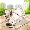 soulbao Modello diundial Orologio solare Modello scientifico Orologio solare Decorazione del desktop Geografia e tempo Strumento didattico puzzle per bambini