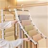 NONE Appendiabiti a 7 strati in acciaio inossidabile salvaspazio per pantaloni, organizer per armadio, porta pantaloni antiscivolo, appendiabiti per guardaroba