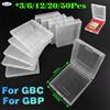 YuXi 3-50 Pezzi Custodia Protettiva Trasparente Antipolvere in Plastica per Schede di Gioco GameBoy Color GBC GBA GBP