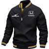 HONDA Nuova giacca da uomo - Giacca da moto stile logo Honda Racing - Giacca a vento casual e alla moda - Moto fuoristrada da uomo cl