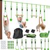 AIYAPLAY Percorso a ostacoli AIYAPLAY Ninja per bambini, 10 m, portata 50 kg, con Slackline e borsa per il trasporto, attrezzatura per giochi all'aperto