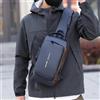 NONE Borsa a tracolla antifurto da uomo con lucchetto a combinazione e porta USB, impermeabile, per viaggi, lavoro e ciclismo
