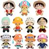 Bandai Giocattoli di peluche di un pezzo Monkey D Rufy Ace Law Bambole di pezza morbide Tony Tony Chopper Cos Sanji Sabo Buggy Regalo di compleanno 8/12 pollici