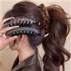 NONE Fermaglio per capelli a forma di pesce con stampa tartaruga, accessorio per capelli da donna, fermacapelli a torsione, fermaglio per coda di cavallo, copricapo