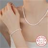 NONE Set di Gioielli di Lusso 2 Pezzi in Argento Sterling 925, Bracciali e Collane con Charm per Donne, Gioielli di Design per Matrimoni e Feste