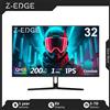 Z-EDGE Monitor da gioco Z-EDGE da 32 pollici 200Hz, 2K 2560 x 1440 QHD, 1ms MPRT, pannello IPS 16:9, luminosità 300cd/m², FreeSync, HDR10, 100% sRGB, 1200:1, compatibile VESA