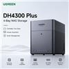 NONE UGREEN DH4300 Plus - Server di archiviazione NAS Private Cloud a 4 bay (RK3588, 8GB, Dual 2.5GbE), gestione foto tramite IA, Home Media Server, archiviazione di rete con NFC One-Touch