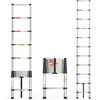 NONE Scala telescopica multiuso in acciaio inossidabile da 3,2 m, pieghevole, per soppalco, dritta, estensibile, per la casa