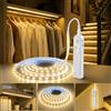 OSIDEN Striscia LED con Sensore di Movimento 1/3/5M, Luce LED per Armadio a Batteria, Illuminazione da Parete per TV, Letti, Scale, Armadietti, Decorazione Casa