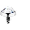 dormouse selection Terminale Dermal in Titanio G23 ASTM F136 con Cristallo Incastonato
