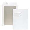 Netuno 25 buste postali bianche con dorso in cartone grigio e finestra a sinistra formato C4 22,9 x 32,4 cm 400g buste spedizioni grandi con retro in cartone