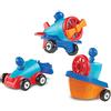 Learning Resources Macchina-Aeroplano-Barca 1-2-3 Build It